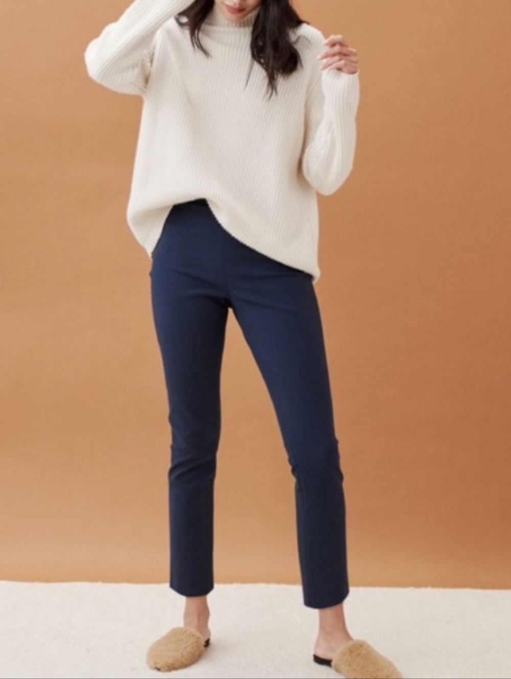 Jenni Kayne Navy Slim Cropped Trousers